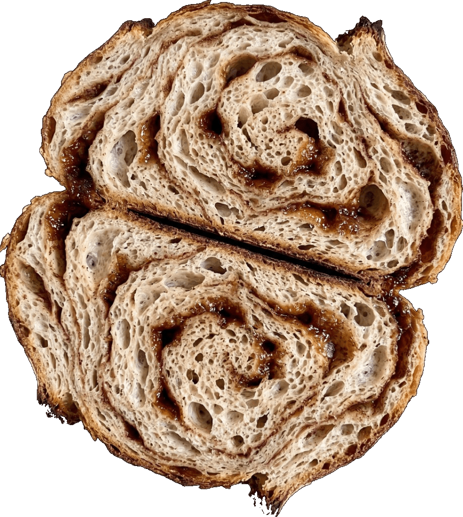 Cinnamon swirl crumb