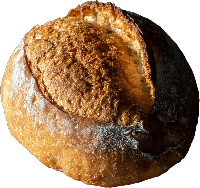 A whole sourdough loaf